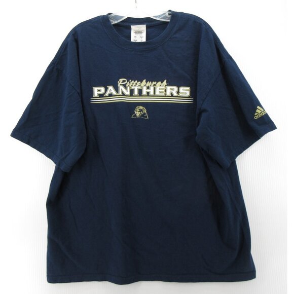 VINTAGE Pittsburgh Panthers Shirt Large Adidas NCAA Y2K Tee Sportswear - Picture 1 of 11